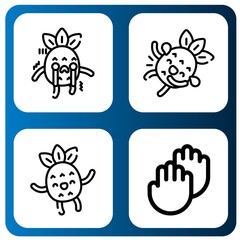 Set of expression icons such as Scare, Laughing, Happy, Applause , expression