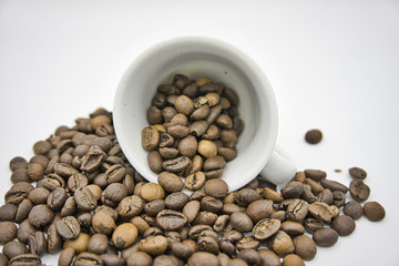 coffee beans in a cup