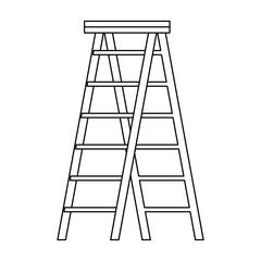 construction architecture engineering industrial cartoon in black and white