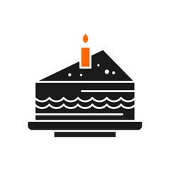 Happy birthday cake icon for your project