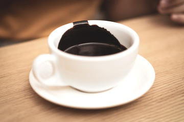 delicious hot chocolate in a white cup