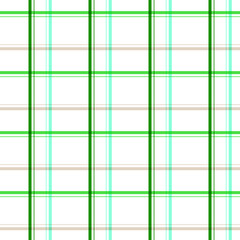 Seamless green and blue plaid pattern on a white background vector