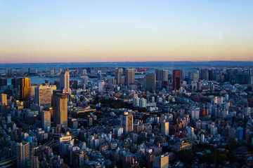 Top view of Tokyo Japan