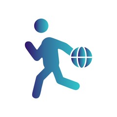 Fototapeta premium Basketball Player icon for your project
