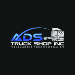 Truck shop logo modern design