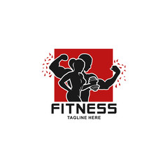 Fitness logo design inspiration . Vector