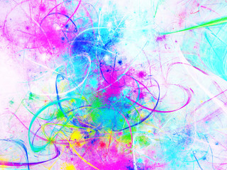 rainbow abstract fractal background 3d rendering illustration