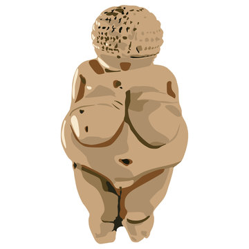 Venus Of Willendorf. Paleolithic Female Figurine Of Fertility Goddess. Great Mother Archetype.