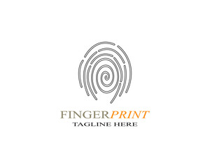 Fingerprint logo template vector icon