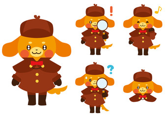 犬の探偵　キャラクター　主線なし