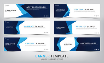 set of set of geometry modern banner template, vector illustration