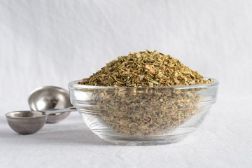Dried Oregano in an Ingredient Bowl