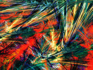 Fototapeta premium rainbow abstract fractal background 3d rendering illustration