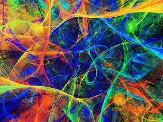 rainbow abstract fractal background 3d rendering illustration