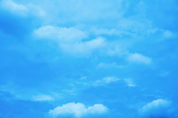 Naklejka na ściany i meble Blue sky and white clouds for the background