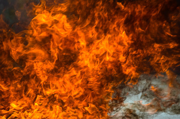  A big flame,fire plan rehearsal