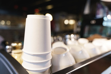 Stack of paper cups