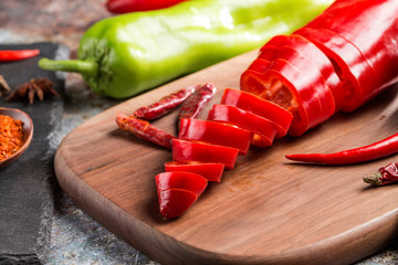 A variety of different flavors of chilies