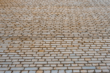 Brick wall in perspective background overlay