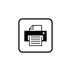 printer icon vector. print icon on the white background