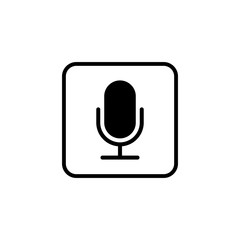 Microphone Icon vector. Mic sign. Karaoke microphone icon. Broadcast mic sign
