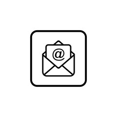 Mail vector icon. E-mail icon. Envelope illustration. Message