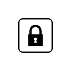 Lock icon. Encryption icon. Security symbol for web design