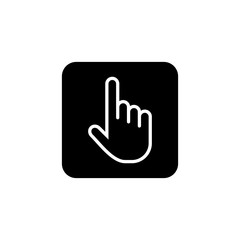 Hand cursor icon click. Hand click icon. Finger pointer isolated vector