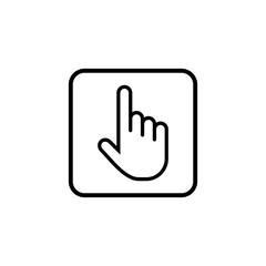 Hand cursor icon click. Hand click icon. Finger pointer isolated vector