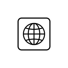 Web icon. Website icon page symbol for your web design. Internet world vector