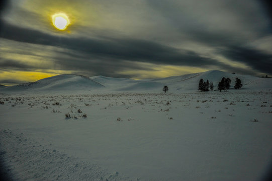 Dusk at yellowstone