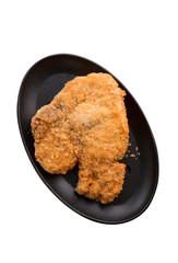 Tonkatsu,Japanese fried pork steak isolated on background