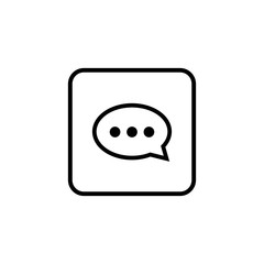 Chat icon vector. Chat Icon in trendy flat style isolated on white background. Speech bubble symbol for web design