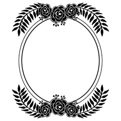 Obraz premium Set ornament floral frame, isolated on a white backdrop, decoration of invitation card. Vector