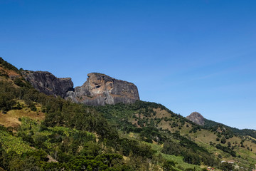 Fototapeta na wymiar Pedra do Bau complex are rock formations in the Mantiqueira Mountains (Serra da Mantiqueira). They are located in the municipality of Sao Bento do Sapucai, Sao Paulo - Brazil.