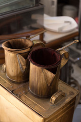 Vintage thai coffee boiler pot,close up