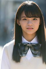 カメラ目線の女子校生