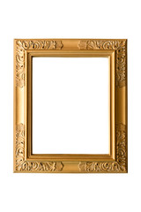 Vintage square wooden frame isolated on background