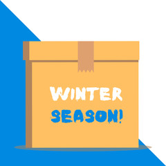 Text sign showing Winter Season. Business photo showcasing the coldest season of the year in polar and temperate zones
