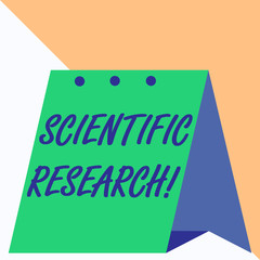 Writing note showing Scientific Research. Business concept for methodical study to prove or disprove a hypothesis