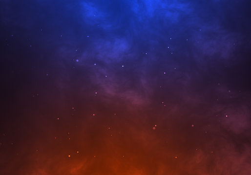 Red fire versus blue ice abstract background texture © 168 Studio