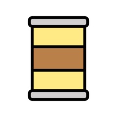 food storage container editable outline icon in filled design.