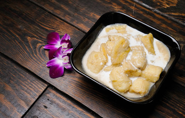 Banana in coconut milk