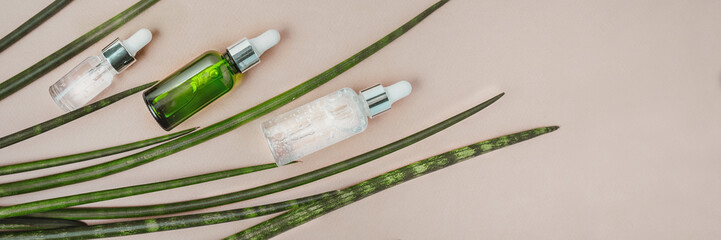 Organic, natural cosmetics. Hyaluronic acid, dysport, anti-aging care. Flat lay, minimalism,...