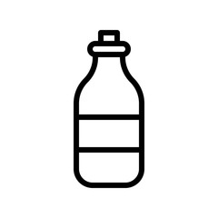 beverage alcohol glass bottle processed food editable outline icon.