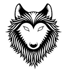 Wolf head logo vector. Animal mascot. Vector illustration. 