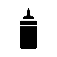 sauce liquid bottle processed food solid design icon.