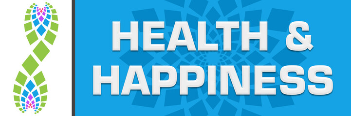 Health And Happiness Blue Circular Green Element Horizontal 