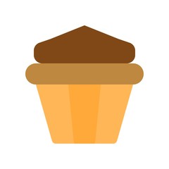 sweet delicious cupcake dessert  food flat design icon.