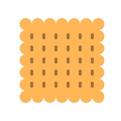 sweet delicious cookies snack food flat design icon.